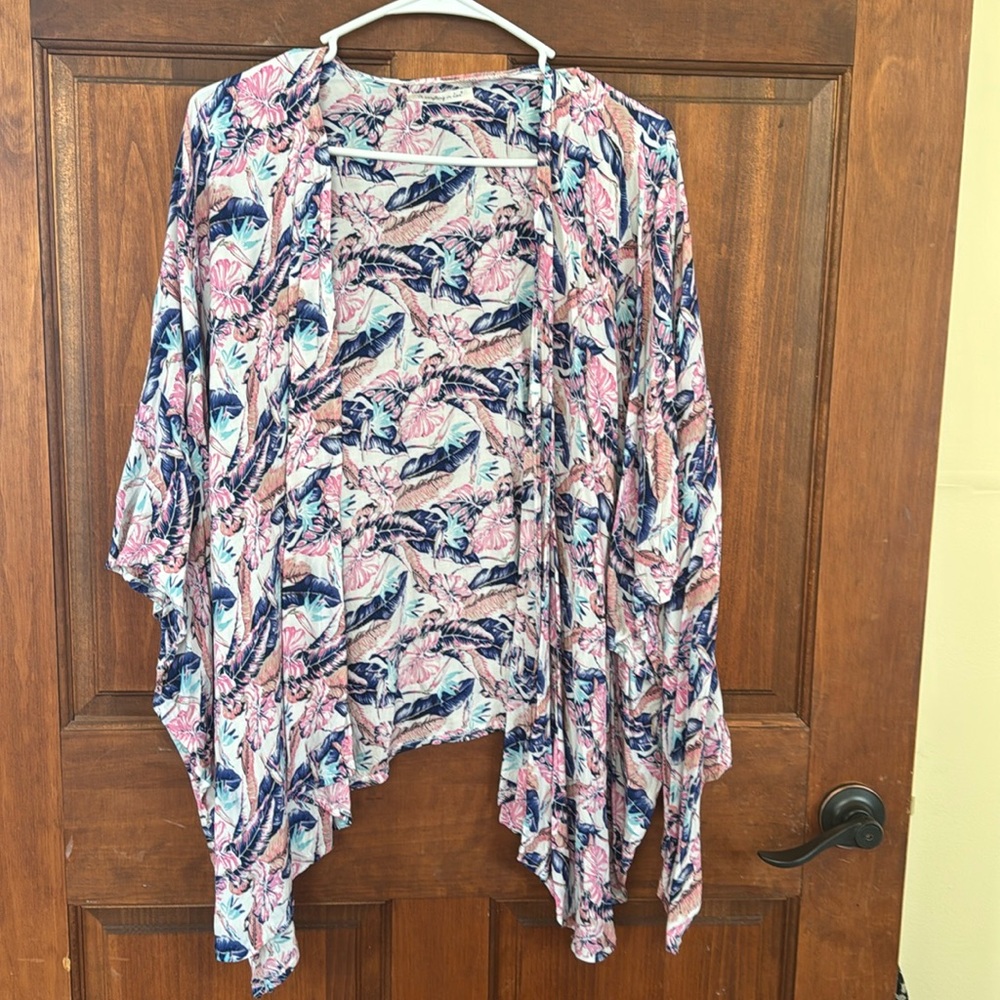 Do Everything In Love Feather and Flower Cardigan/Coverup